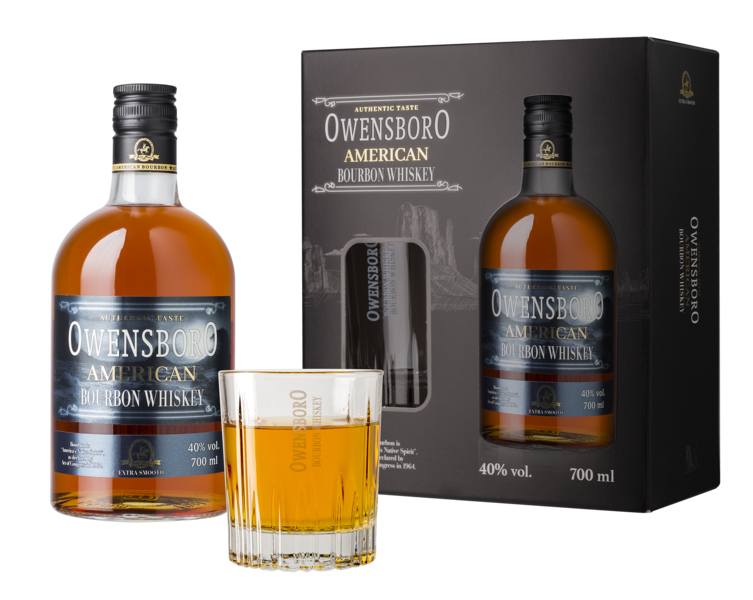 Owensboro Bourbon Whiskey 0.7L + glass