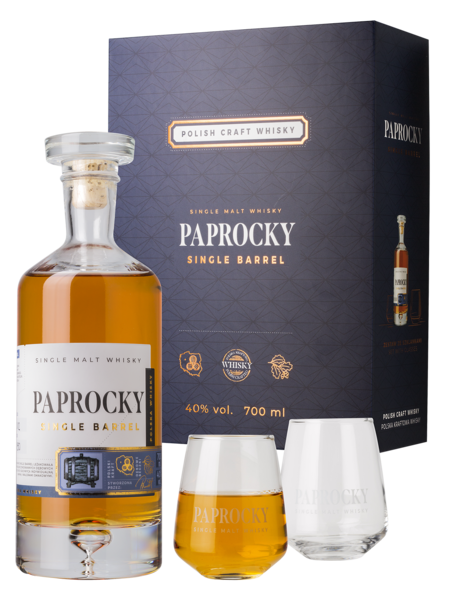 Paprocky Single Barrel + 2 szklanki